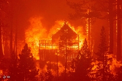 آتش‌سوزی جنگل‌های بلوط - کالیفرنیا