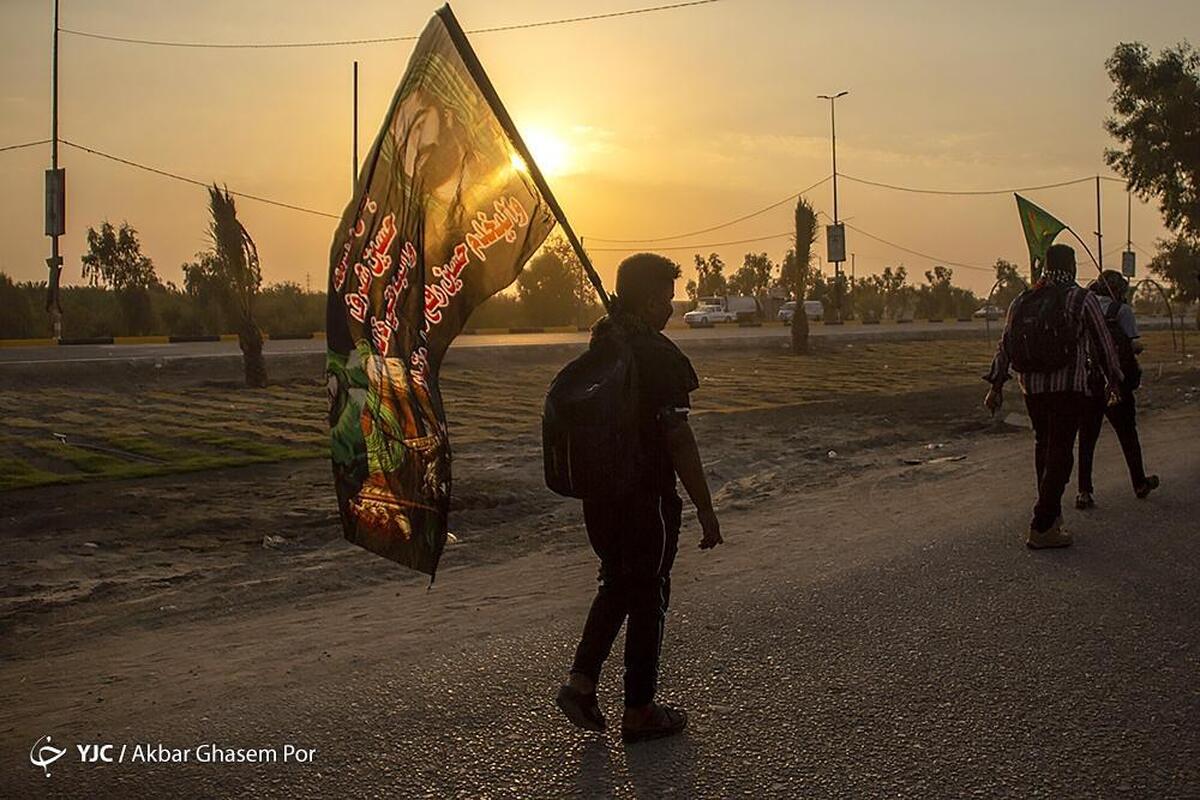 پیاده روی زائرین اربعین حسینی از طریق بغداد